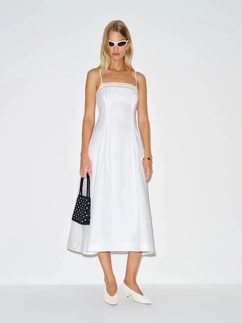 Reformation Pomona Linen Dress in white, brand new without tags, never worn. - Picture 1 of 15